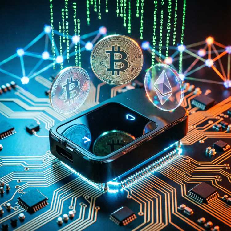 Safepal hardware wallet device with crypto coins and security shield
